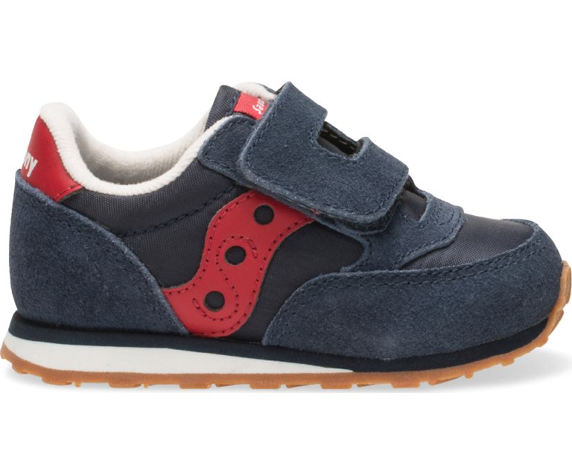 Gyerek Saucony Baby Jazz Hook & Loop Tornacipő Sötétkék Piros | HU 965YXF